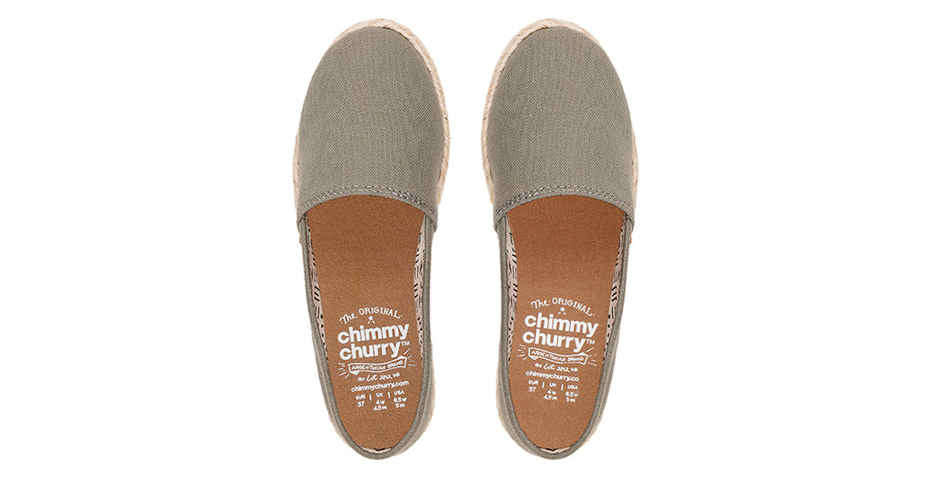 Unisex military green alpargatas handmade in Argentina - vegan shoes Australia