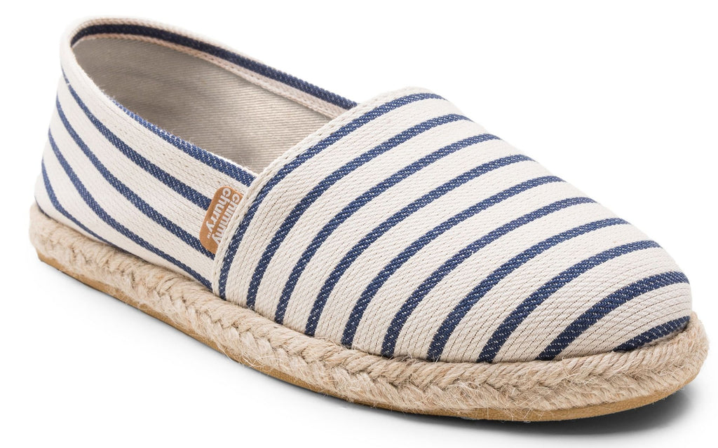 Unisex marine striped alpargatas eco-friendly shoes - handcrafted Argentina