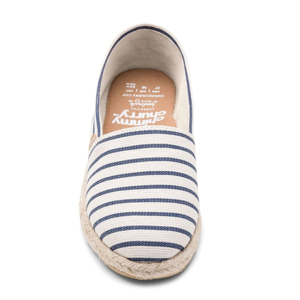 Unisex marine striped alpargatas eco-friendly shoes - handcrafted Argentina