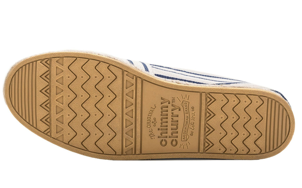 Unisex marine striped alpargatas eco-friendly shoes - handcrafted Argentina